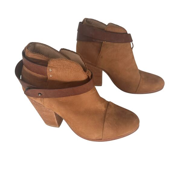 Rag & Bone Tan Suede Harrow Ankle Boots Booties Size 6 - Picture 1 of 8